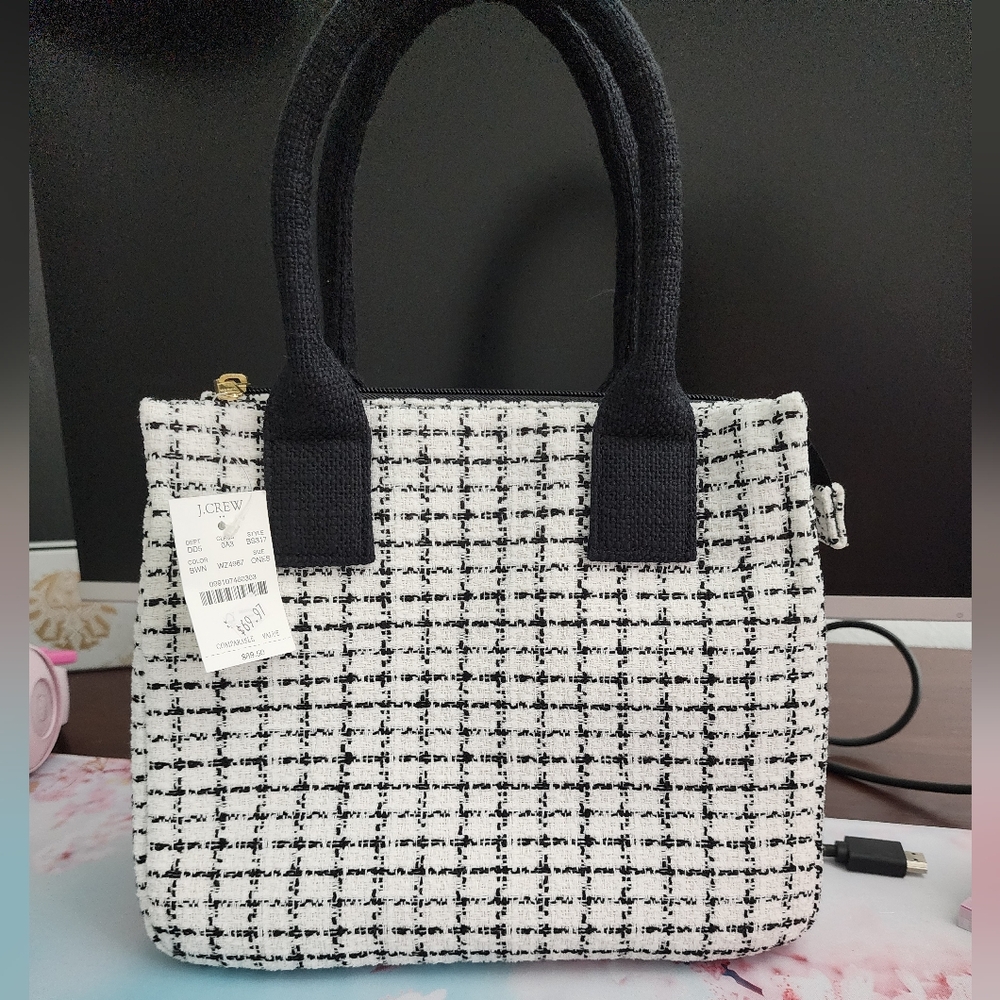 J. Crew Black and White Women's Bag